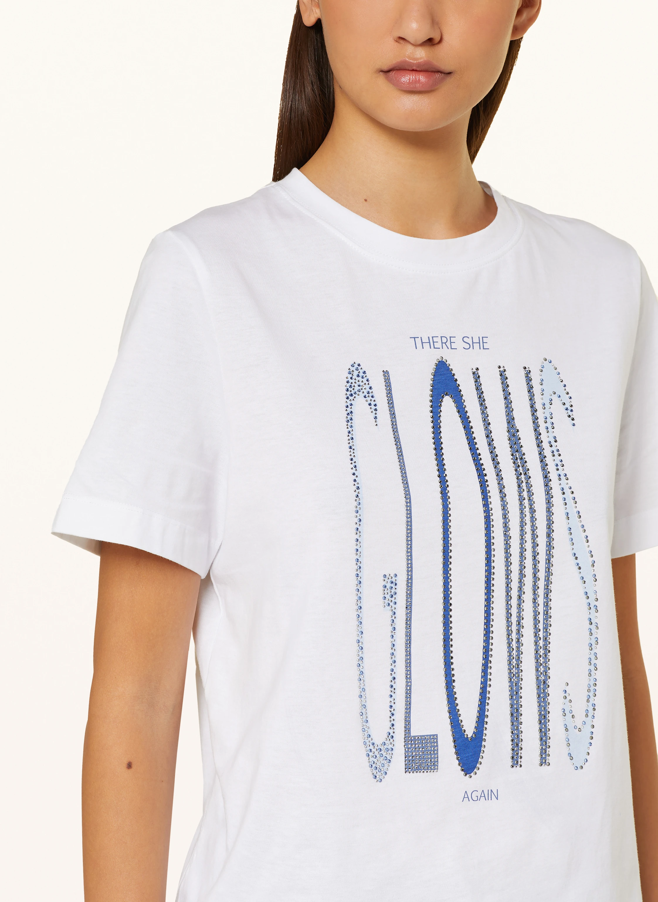 Rich & Royal T-Shirt mit Schmucksteinen