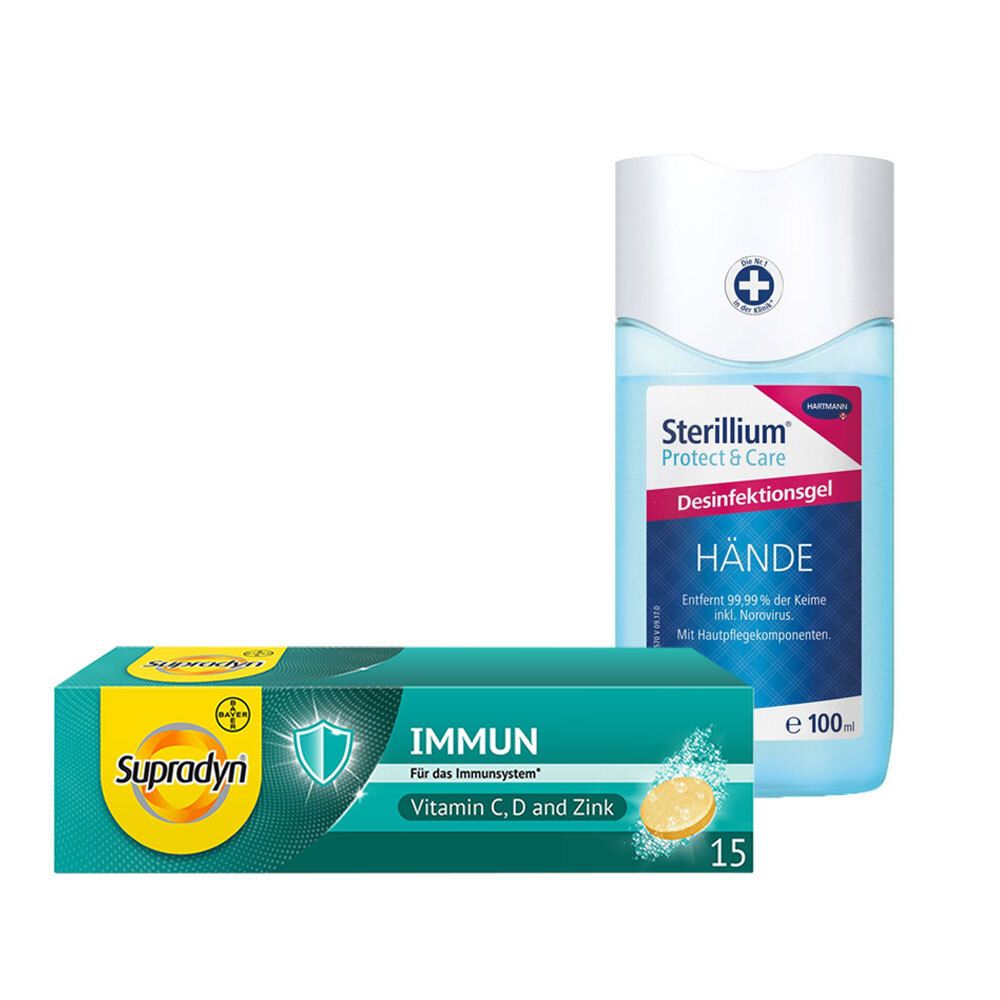 Sterillium® Protect & Care Händedesinfektion + Supradyn® Immun