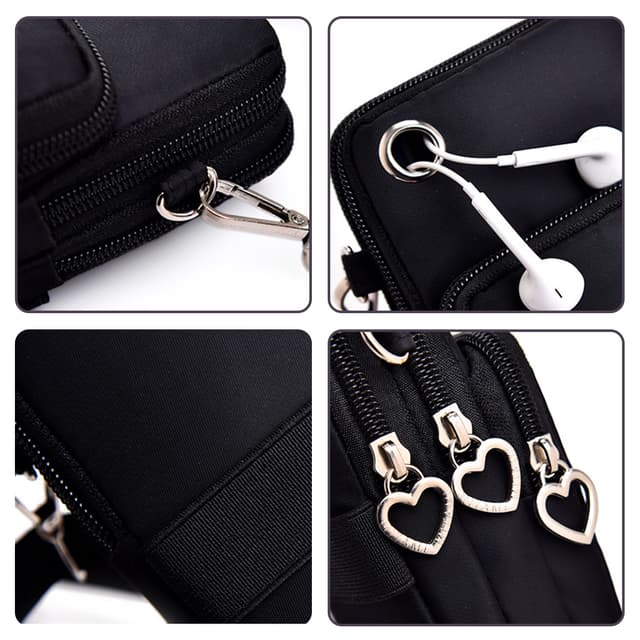 Crossbody minitaske Mobiltaske Marine blå