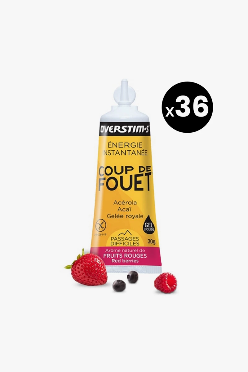Overstim's Coup De Fouet Fruits Rouges 36 x 30 g Energy Gel