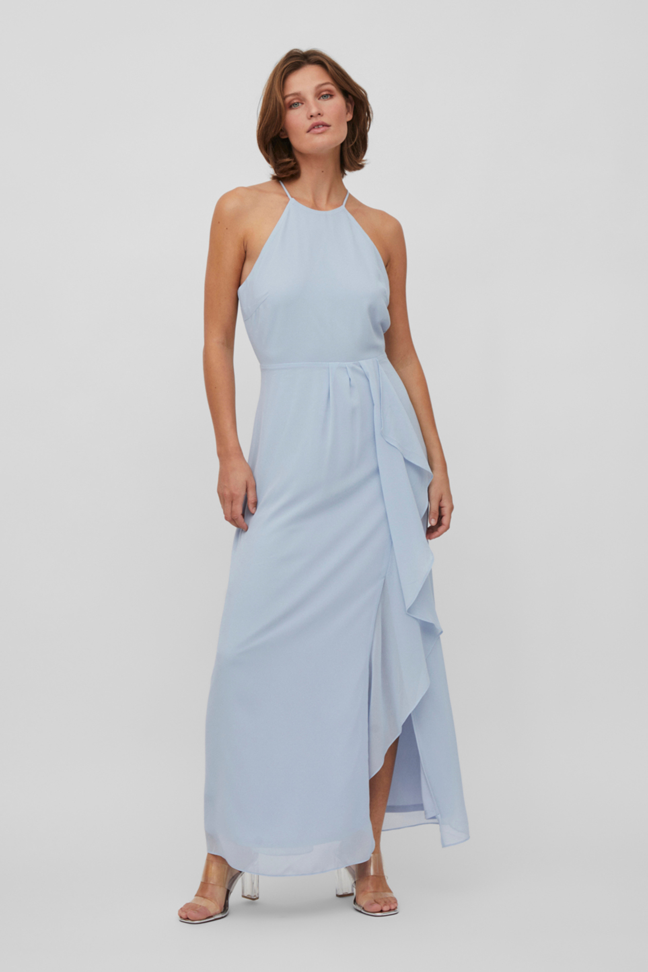 Vestido com decote halter