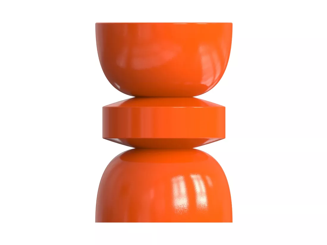 Table d'appoint en métal - Orange - TUVAMI