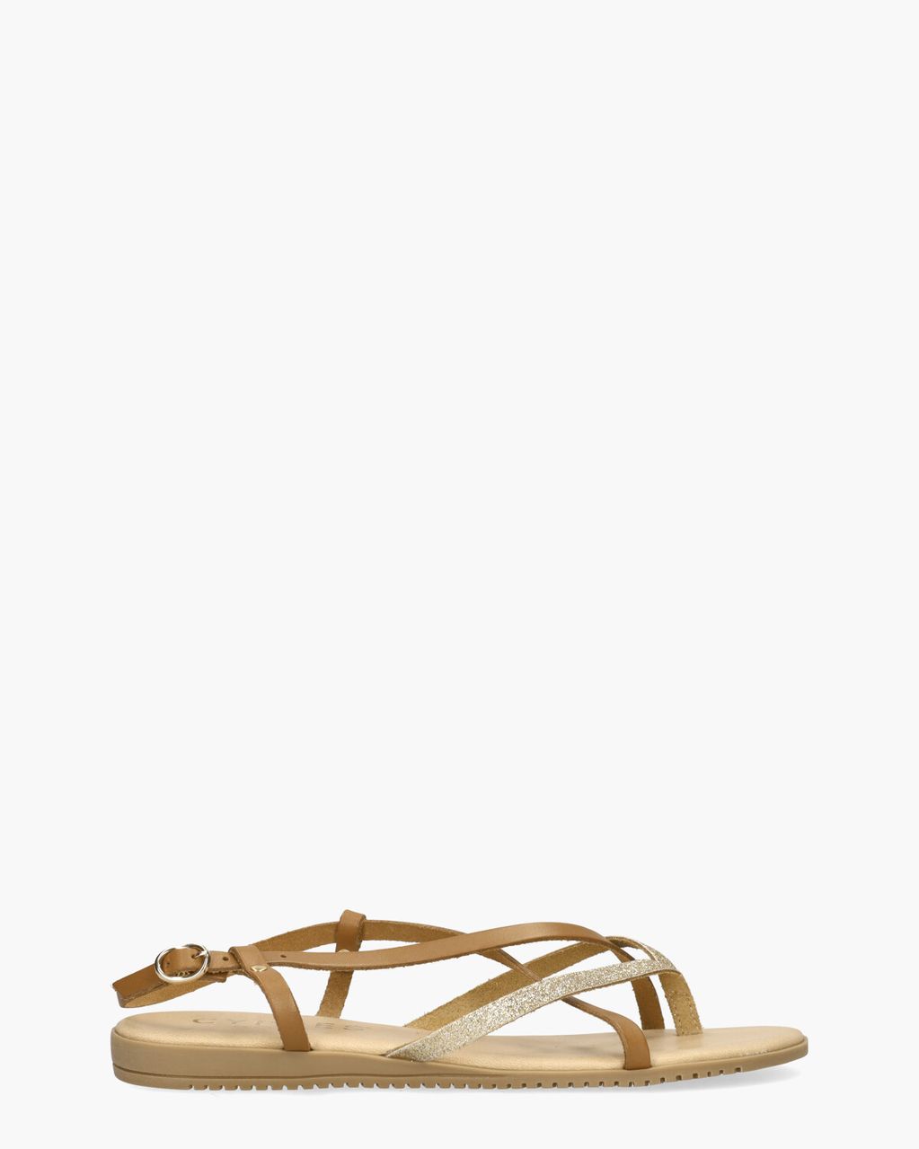 Cypres Tippy Cognac/Goud Damesslippers
