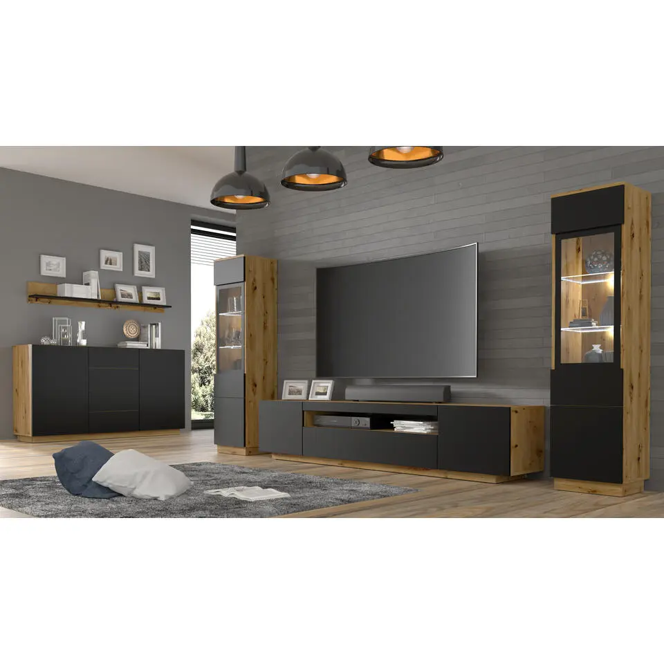 Dressoir Aura 89x164x41 Zwart