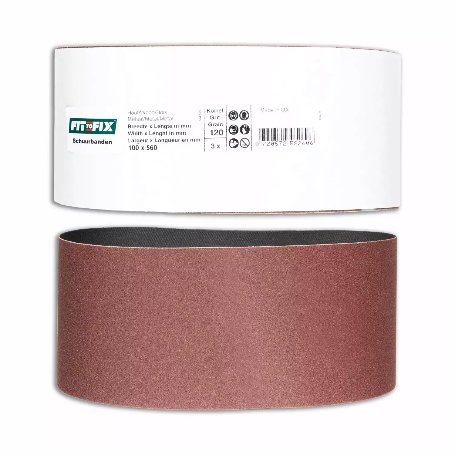 Fit-to-Fix Schuurband - P120 - 100x560mm (3st)