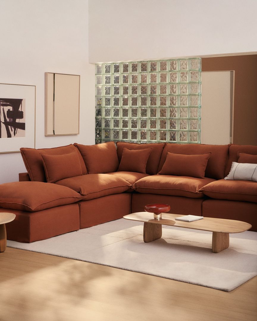 Kave Home Anarela Terracotta Hoekbank