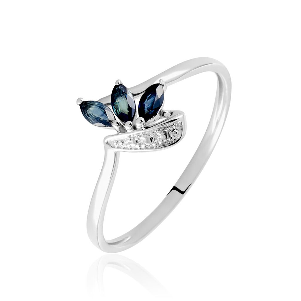 Bague Valy Or Blanc Saphir