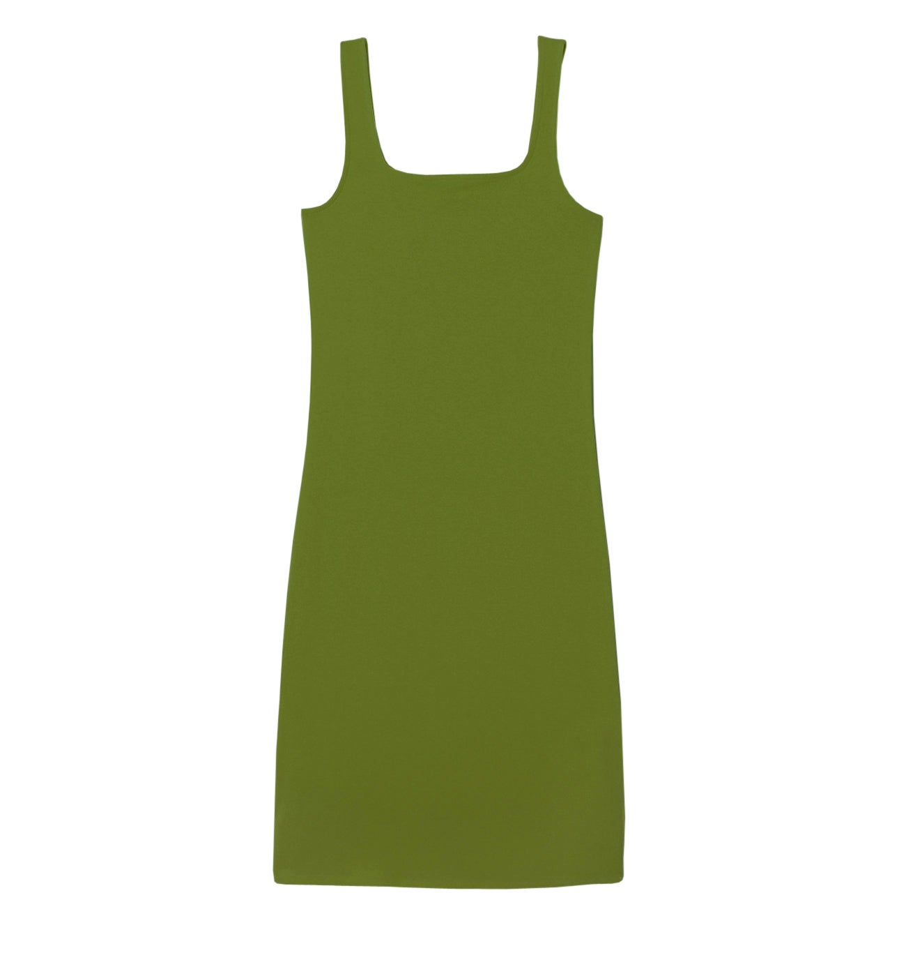 Robe-débardeur unie Femme - Vert olive