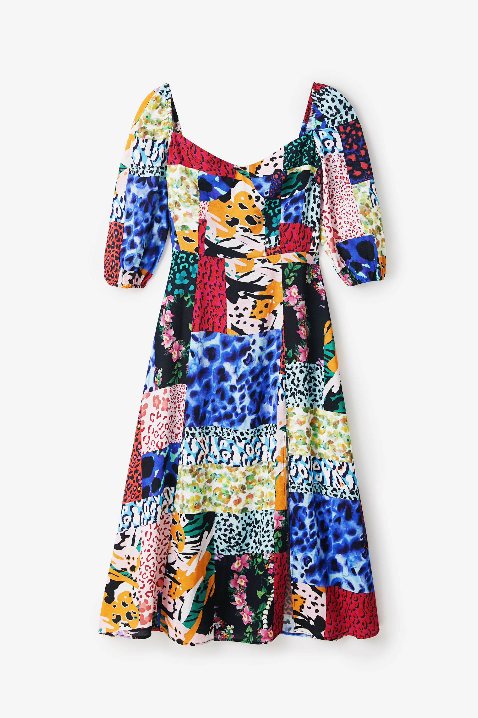 Robe évasée imprimé animal