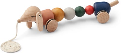 LIEWOOD Barthes Pull Along Aktivitetsleke, Golden Caramel Multi