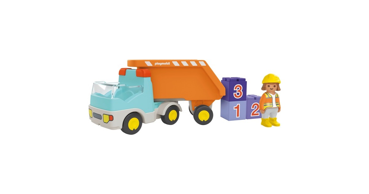 PLAYMOBILJunior - Kiepwagen Constructiespeelgoed  (71685)