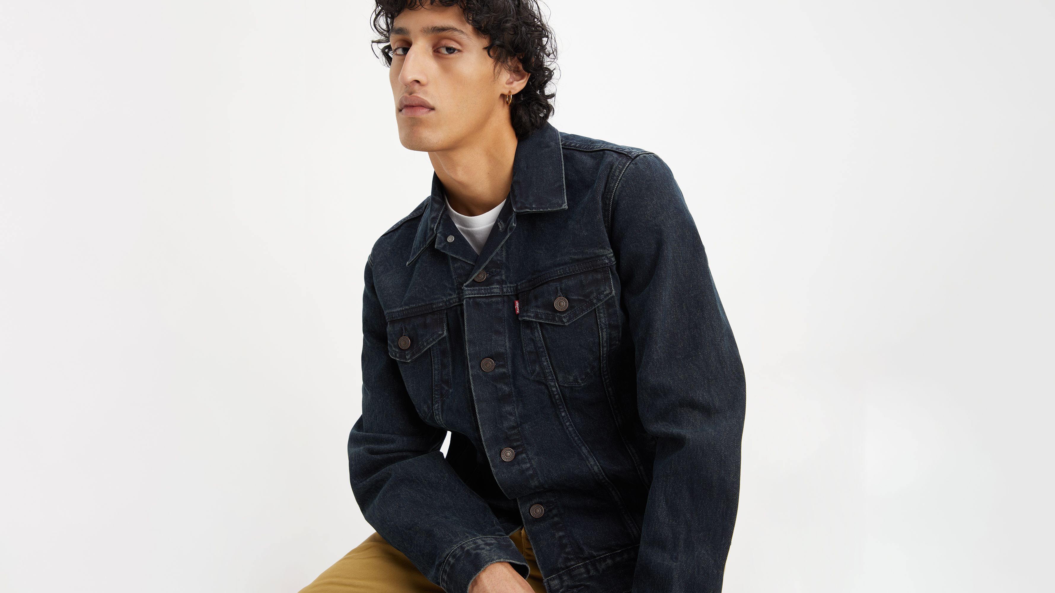 La veste Trucker - Blue Black Trucker - Bleu