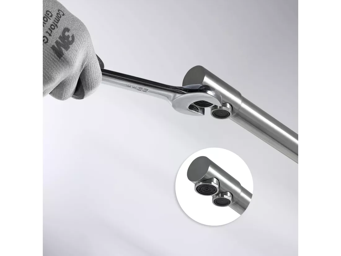 Cecipa max Mitigeur Cuisine Purificateur d'eau pour l'Eau Chaude/Froide et l'Eau Filtrée, Robinet de Cuisine pour Système D'osmose - Brossé,EU Modèle
