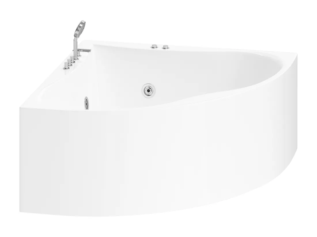 Baignoire balnéo d'angle AGYNESS - 263L - 135*135*57 cm