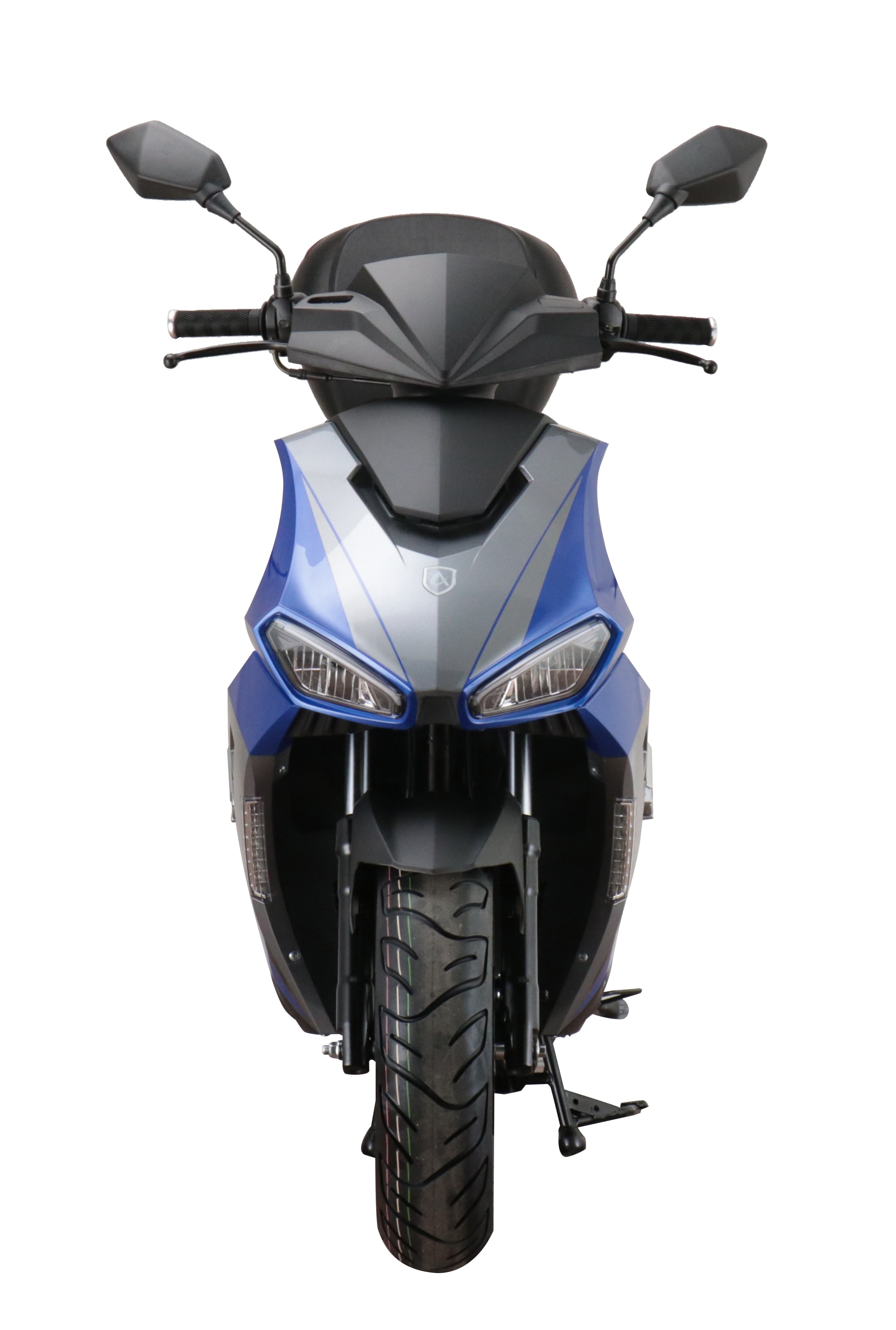 Alpha Motors Motorroller Mustang FI 50 ccm 45 kmh EURO 5 blau-grau inkl. Topcase