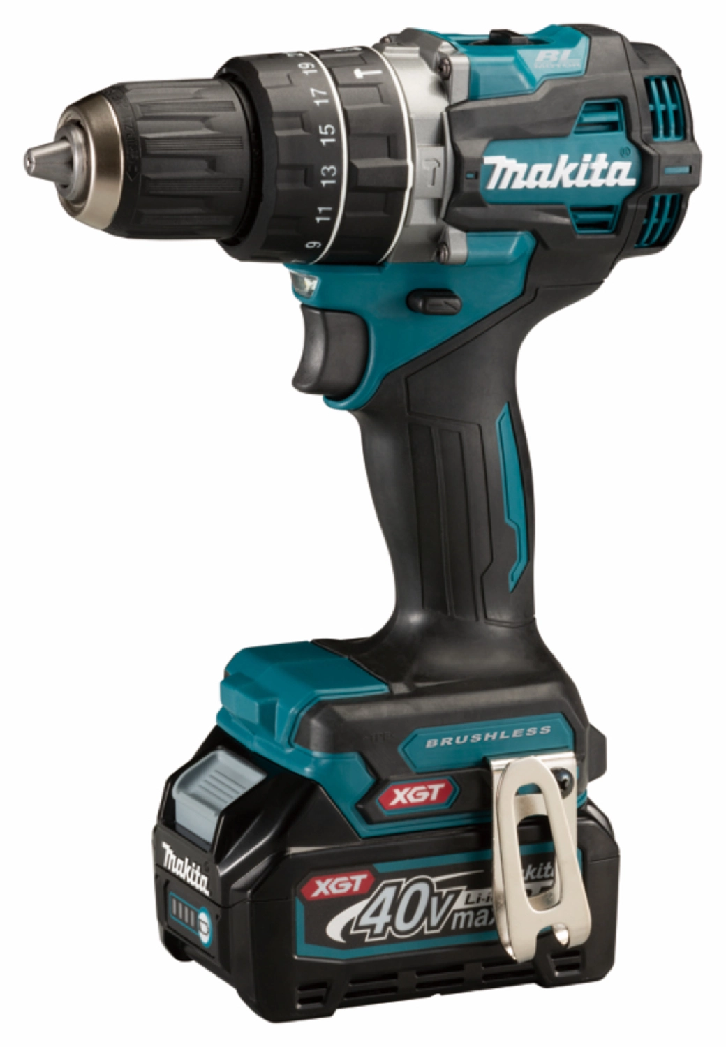 Makita HP002GD201 XGT 40V Max Li-Ion accu klopboor- /schroefmachine set (2x 2,5Ah) in Mbox - 13mm - koolborstelloos
