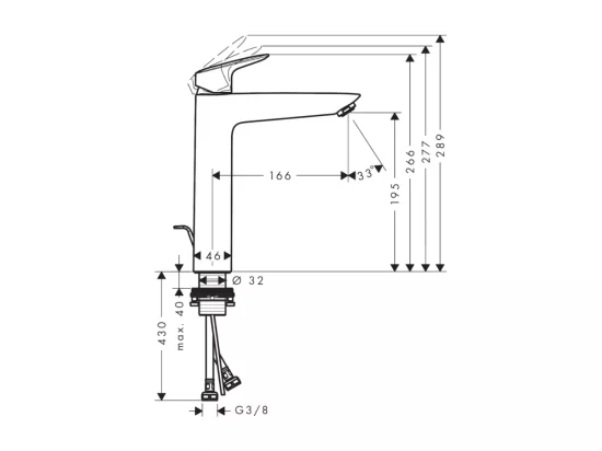 Mitigeur lavabo HANSGROHE 190 Eco C3 avec tirette et vidage chrome + nettoyant Briochin