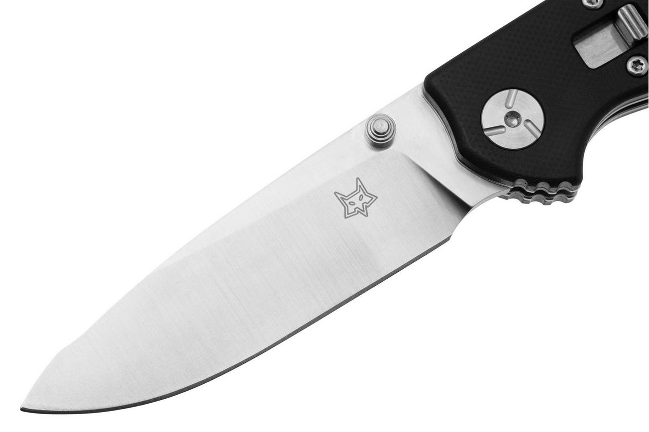 Fox Knives FX-RL01-G10 Satin N690Co, Black G10 zakmes, Ron Lake design
