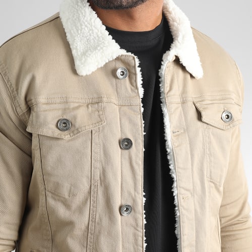 Veste Jean Interieur Mouton 1880 Denim Beige