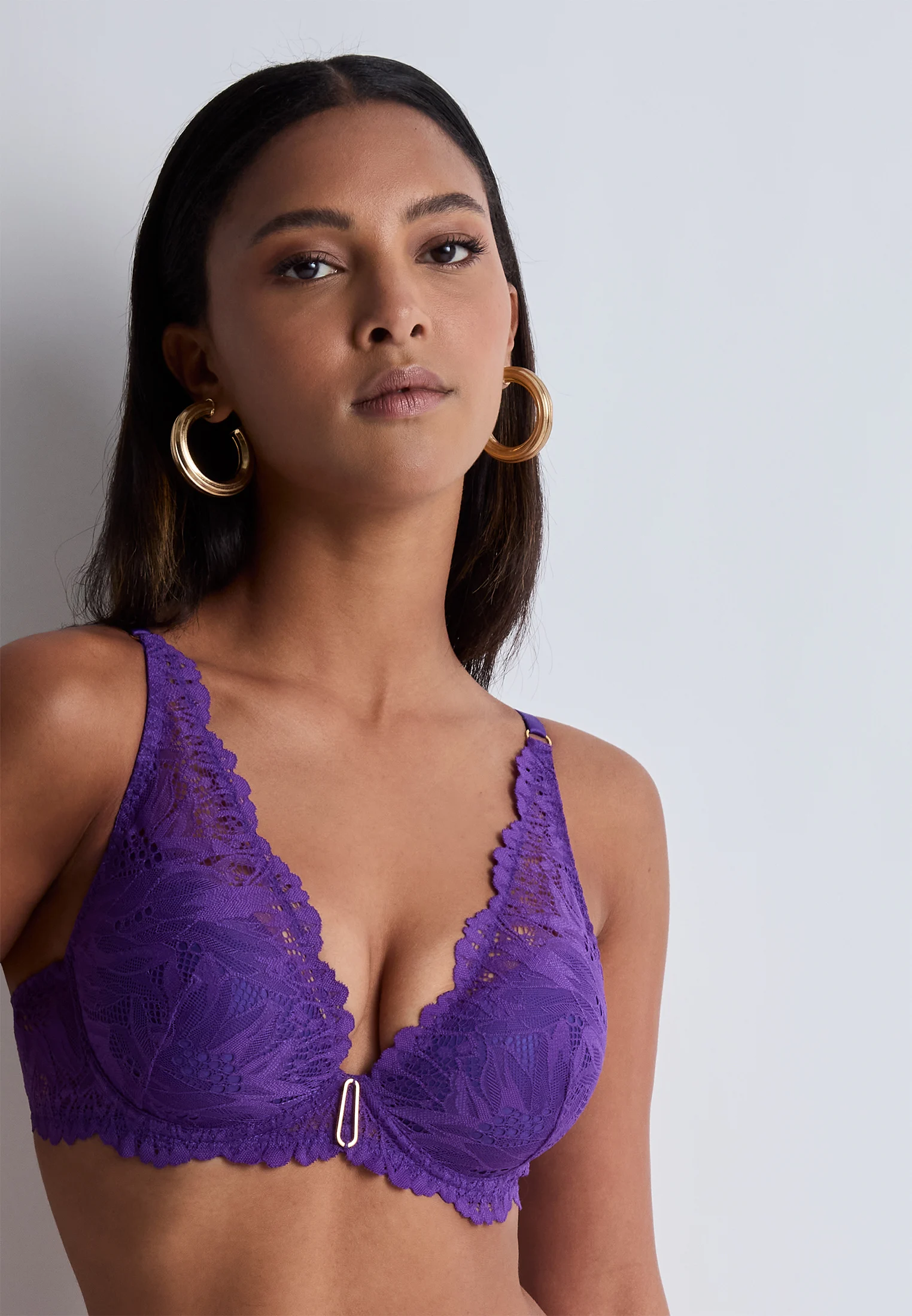 FLOWERMANIA - Soutien-gorge plunge foulard | Violet