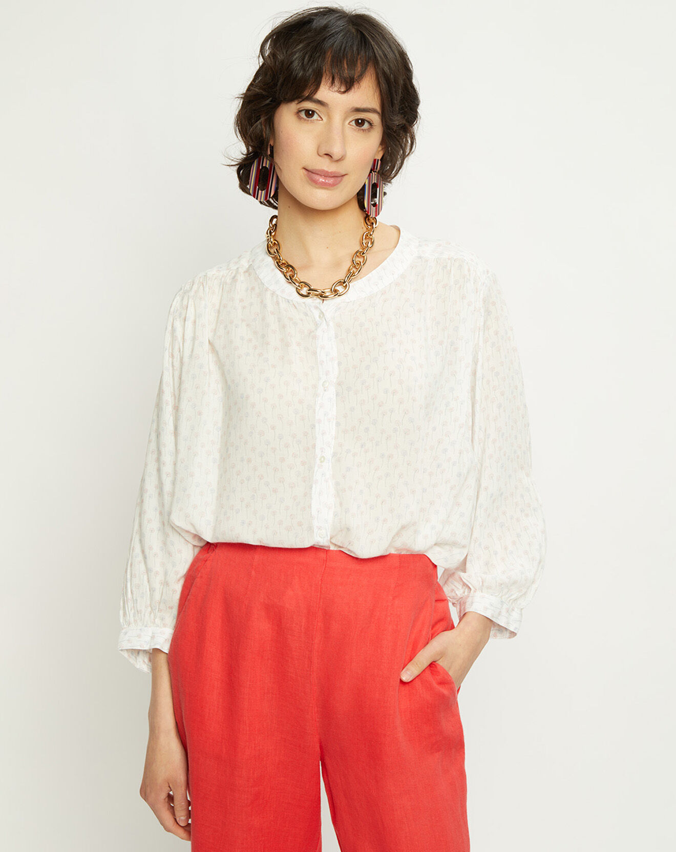 Harris Wilson Blouse Derry imprimée écrue