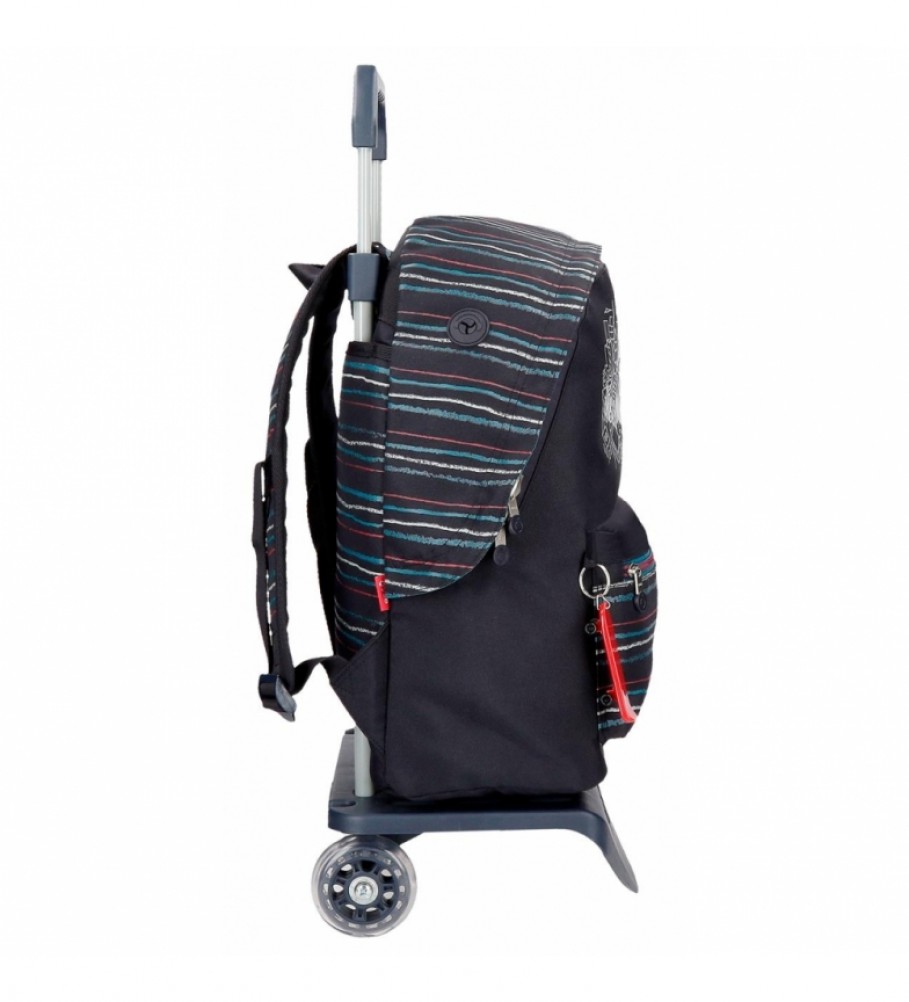Mochila para laptop Enso Wall Ride com rodinhas, preta