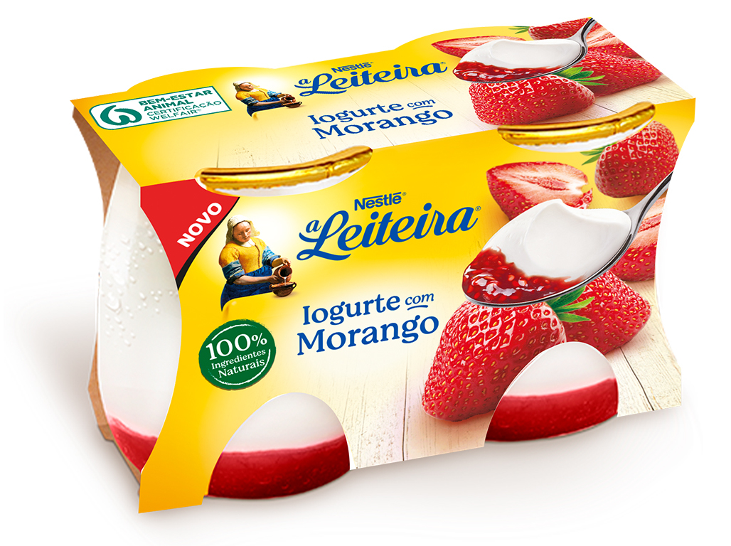 IOGURTE A LEITEIRA VIDRO MORANGO 2X125G