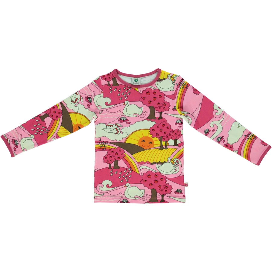 Smafolk Langarmshirt Landschaft sea pink