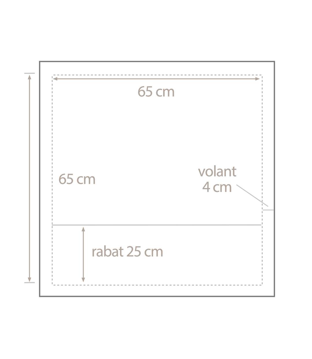 Taie d'oreiller 65x65 cm Satin de coton PANTHEON Bleu clair