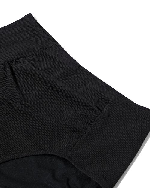 bas de bikini femme control taille haute noir