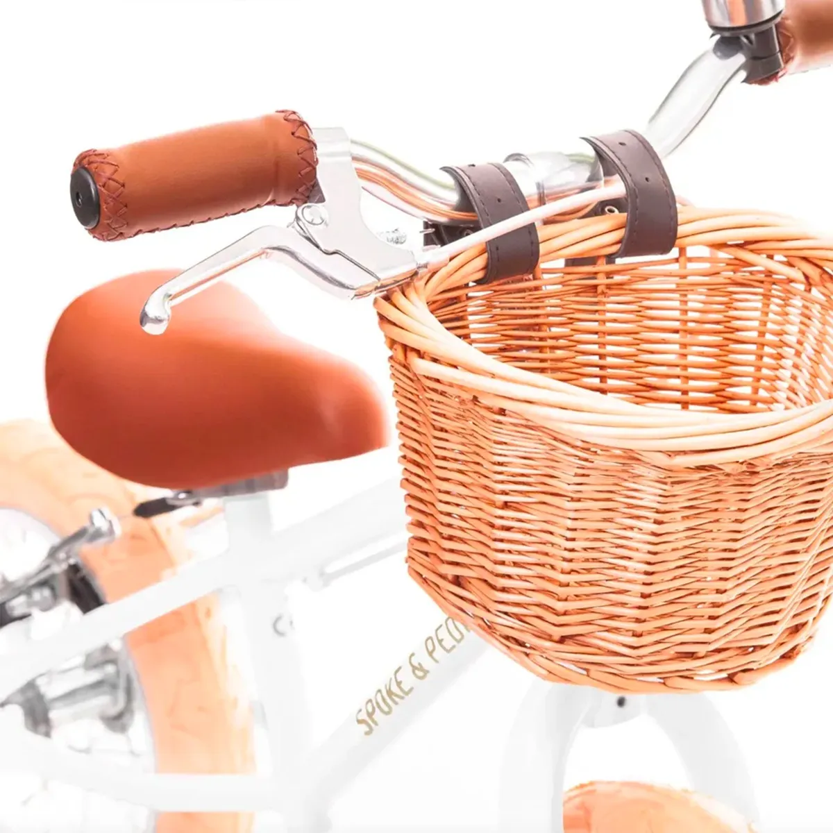 Spoke & Pedal Vélo d'Équilibre 12 Boulevard Blanc + Casque Vélo Kinderfeets 46 à 52cm Sauge