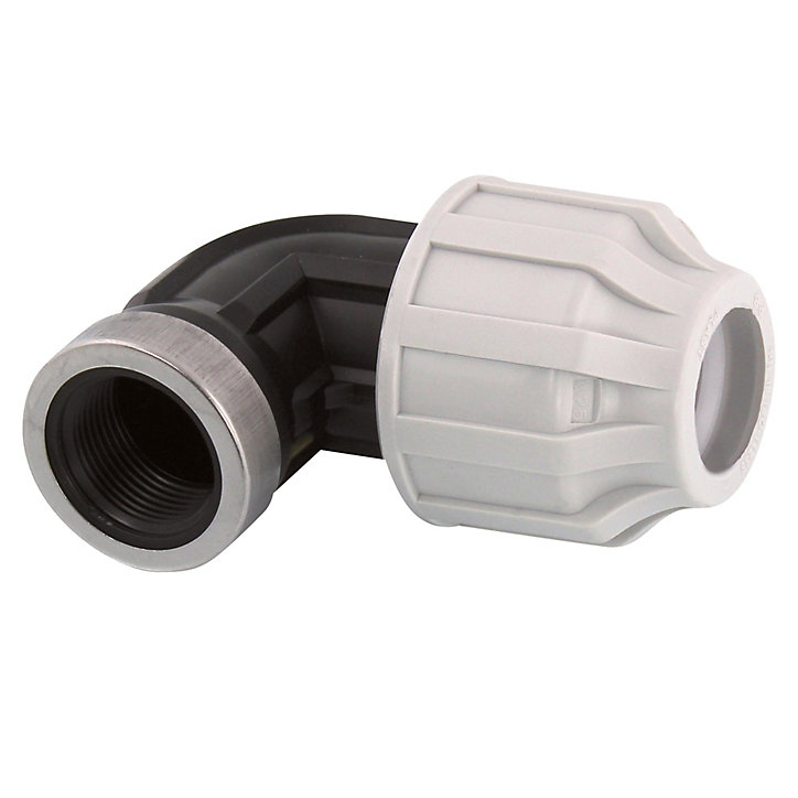 Coude femelle polypropylène à compression Ø25 femelle 3/4 (20x27)