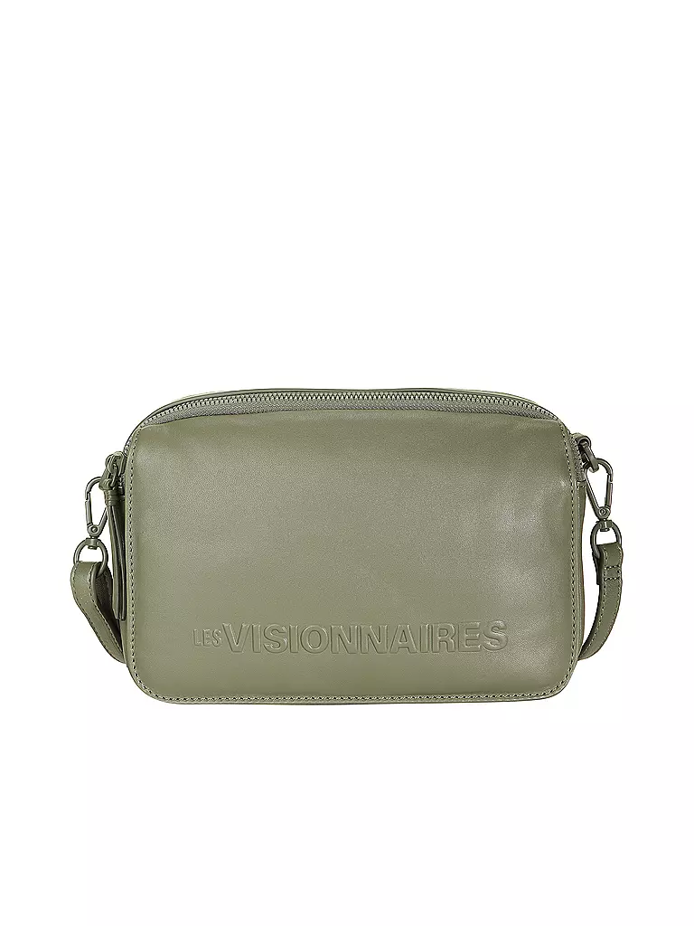 LES VISIONNAIRES Ledertasche - Umhängetasche EMILY SILKY  dunkelgrün