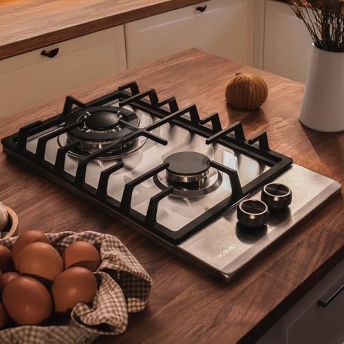 Cecotec Plaque à gaz Bolero Squad G 4200S Glass Black. Plaque à gaz avec 4 feux, finition verre noir, puissance 8000W, grilles individuelles et allumage électrique avec sécurité des vannes. : Cuisine et Maison