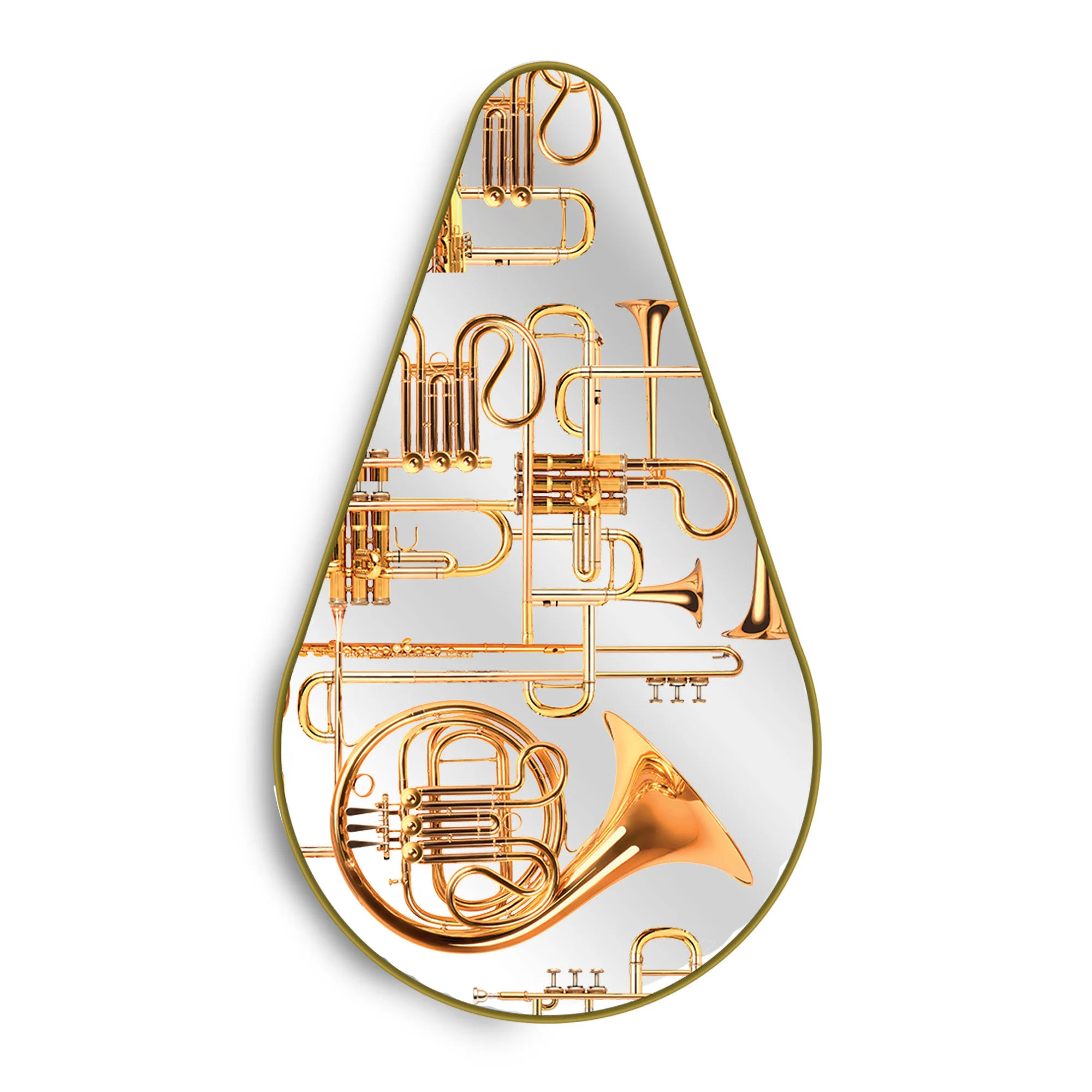 TOILETPAPER PEAR - Mirroir mural bois | Doré