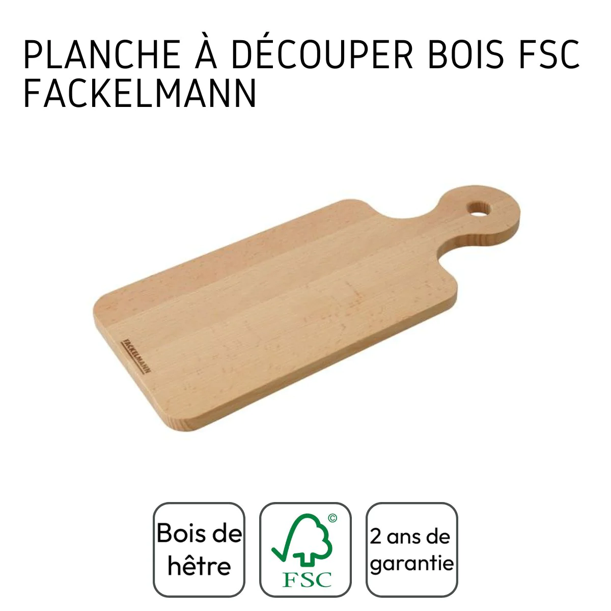Planche à découper rectangulaire 35 x 15 cm Eco Friendly Fackelmann