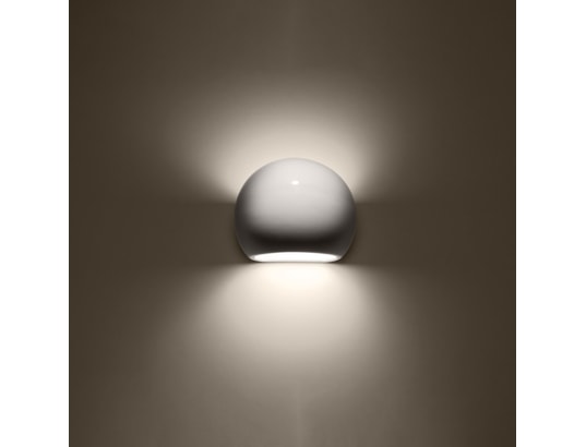 SOLLUX LIGHTING - Applique vernie globe blanc brillant