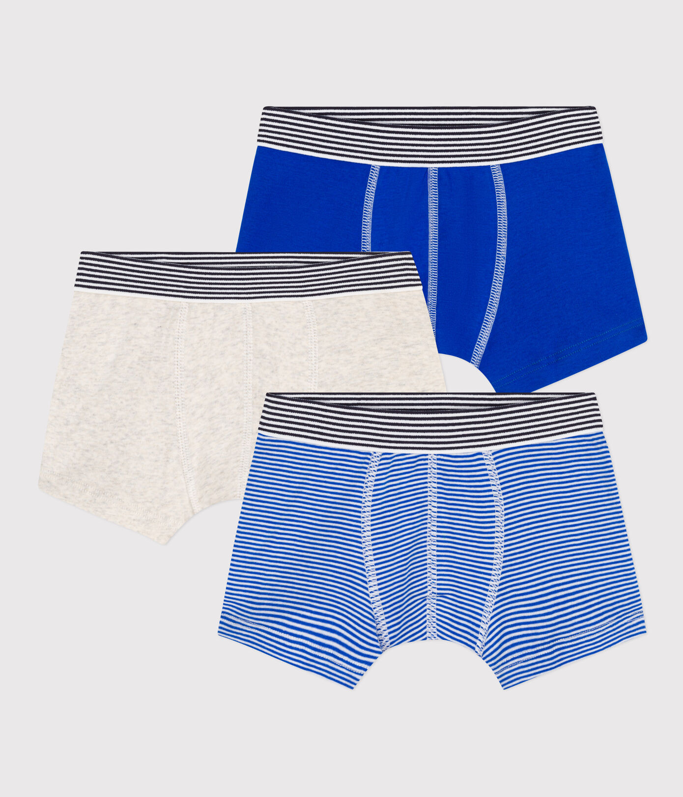 Lot de 3 boxers Petit Bateau en coton petit garçon