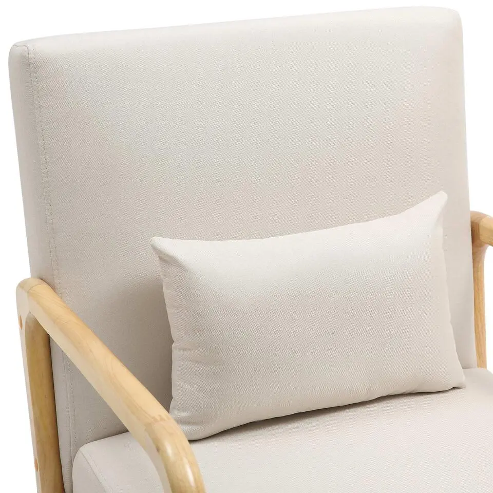 CLP Fauteuil Hibbing natura Frame - Hout - creme