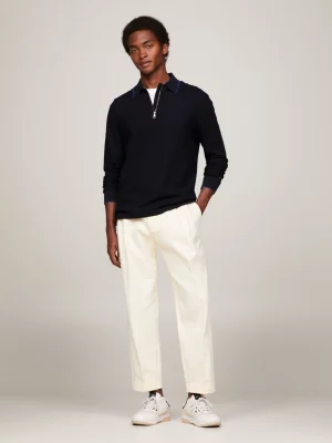 Polo de manga comprida Honeycomb Slim Fit