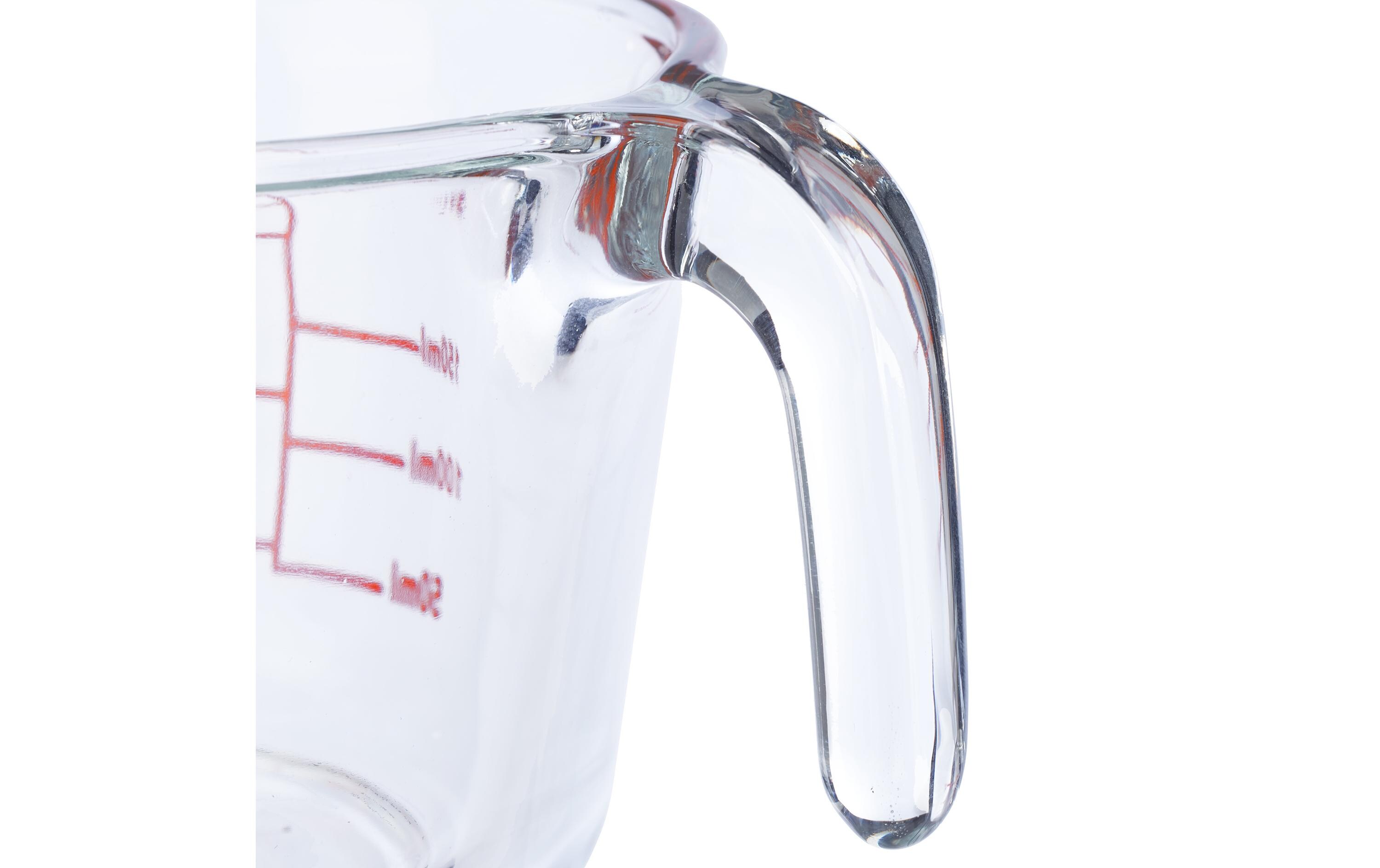 Messbecher 250 ml, Rot/TransparentGlasmessbecher