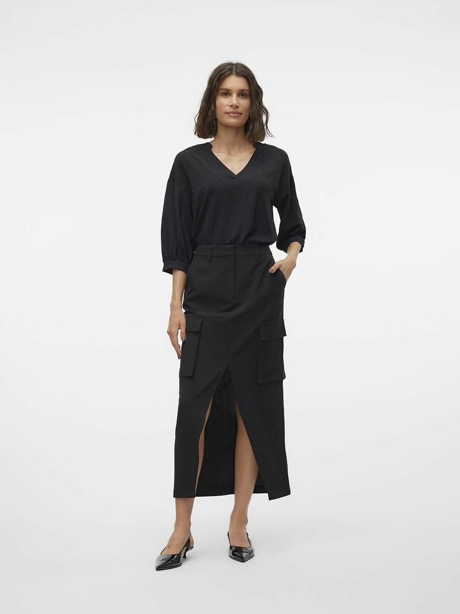 VERO MODA<br>Blusa com mangas bufantes e decote em V