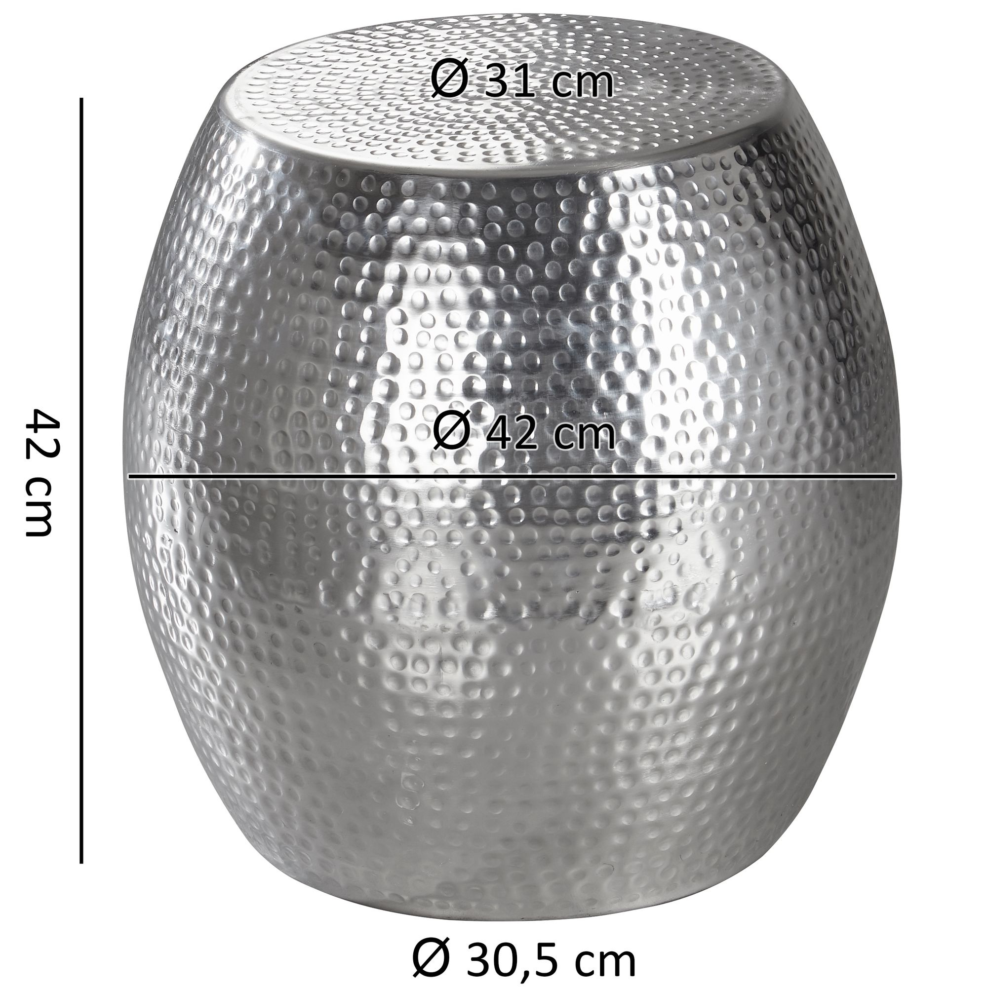 Beistelltisch silber