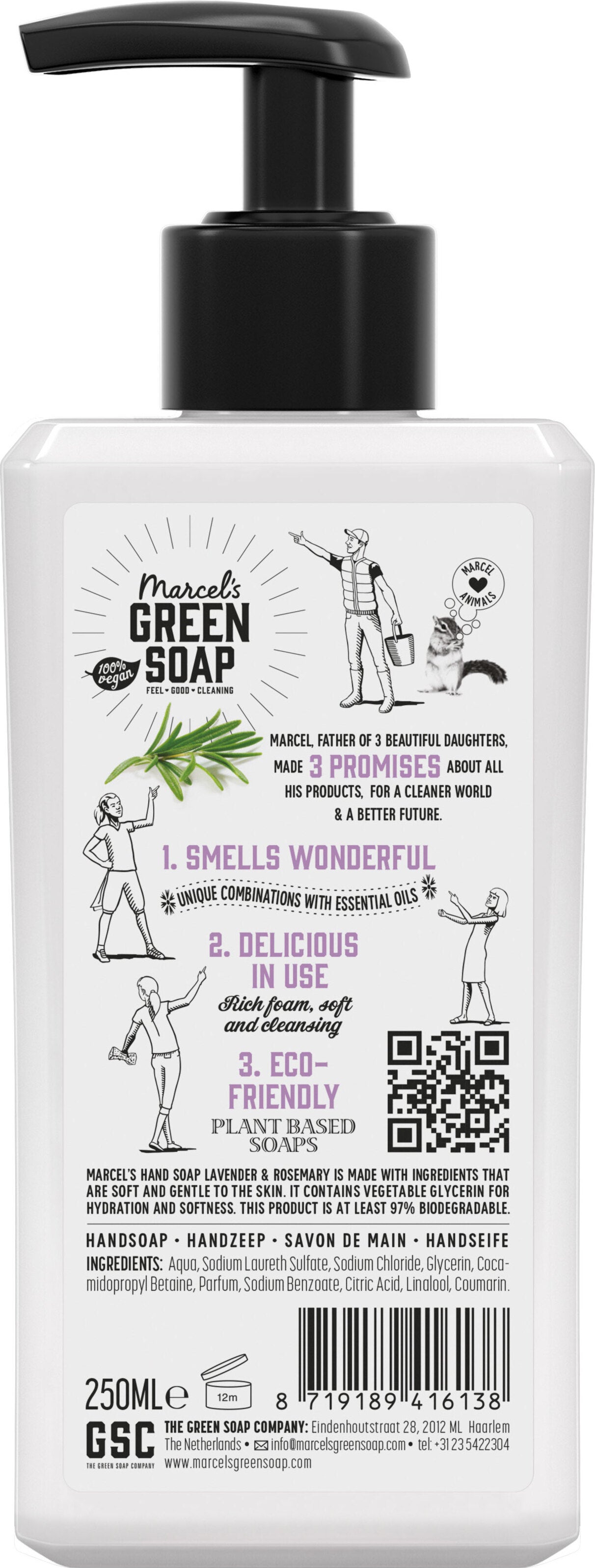 Marcel's Green Soap handzeep Lavendel en Kruidnagel 250 ml