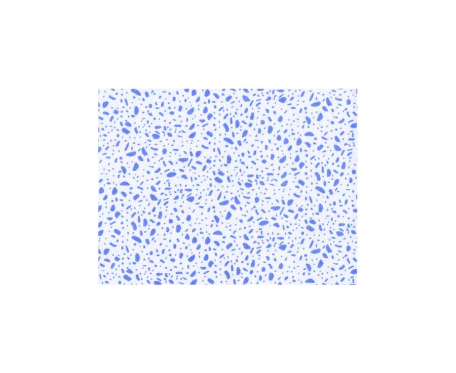 Chemise coton imprimée blanche tâchetée bleu - SIDOINE