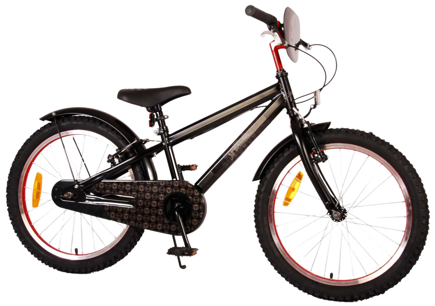 Kinderfahrrad Spider-Man für Jungen 20 Zoll Kinderrad in Mattschwarz