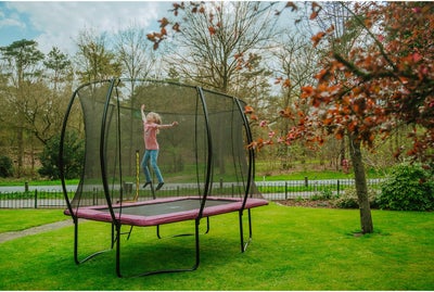 EXIT Silhouette Trampoline inkl. Sikkerhetsnett 244x366 cm, Rosa