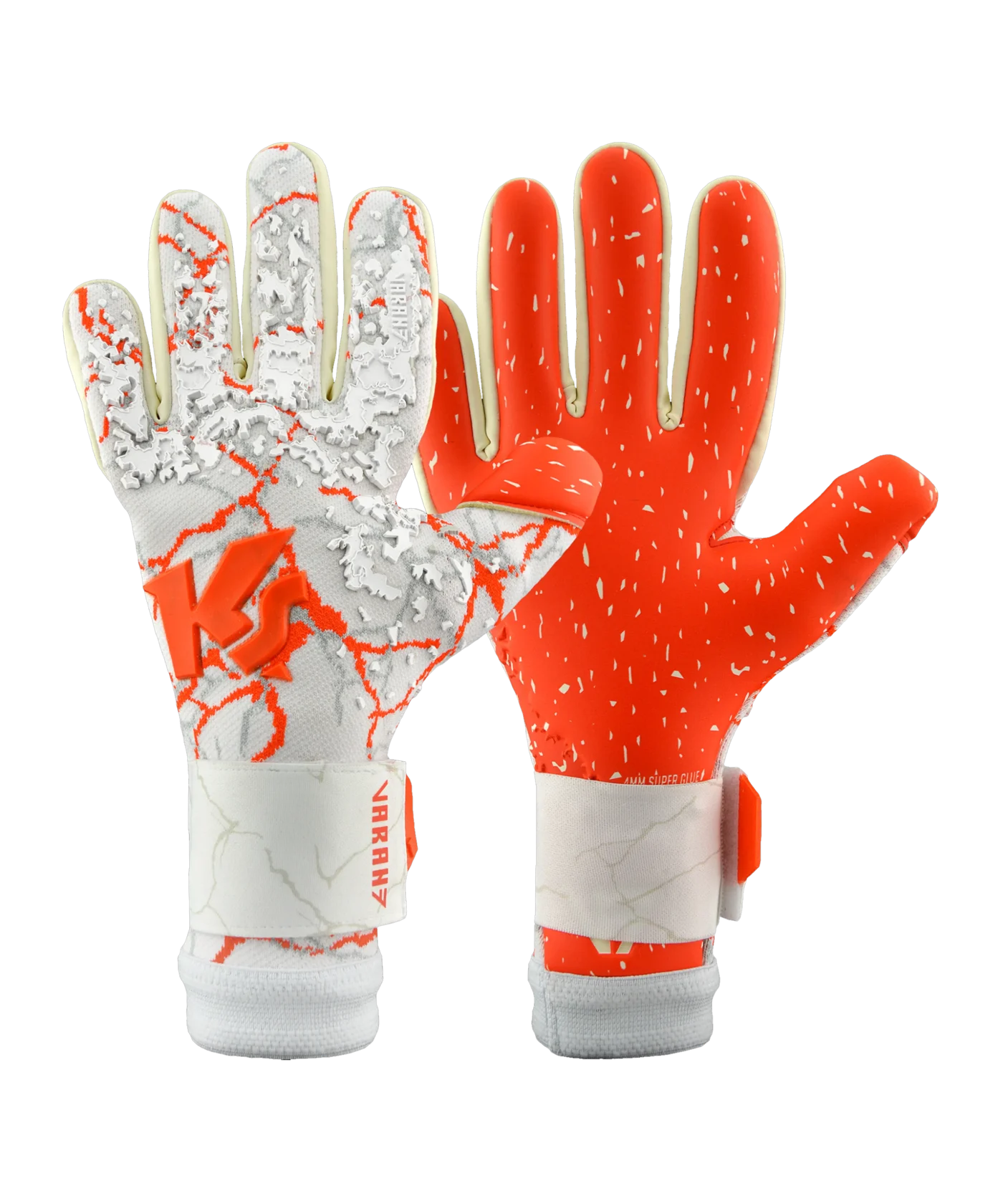 KEEPERsport Varan7 Hero NC TW-Handschuhe Weiss Rot F066