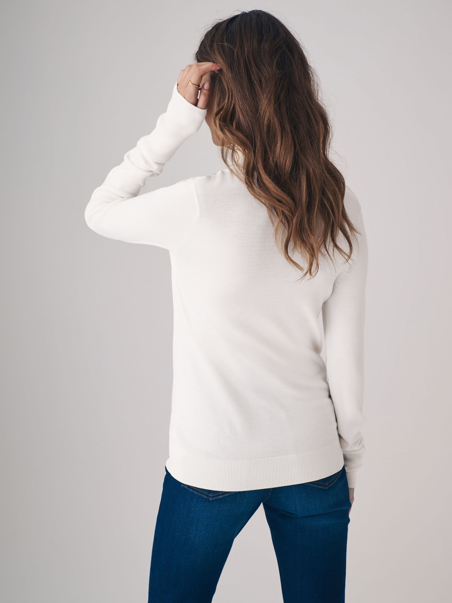 Zwart/chocoladebruin/crème - The Set Ribbed Knit Roll Neck Jumpers