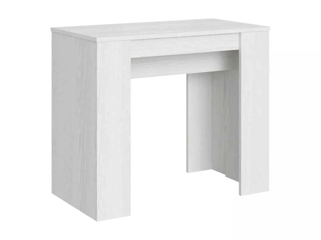 Console extensible 90x48/204 cm Basic Small Frêne Blanc